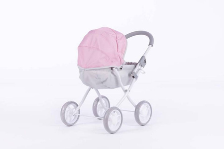 Wózek głęboki dla lalek SUSIE - SWEET PINK and GREY