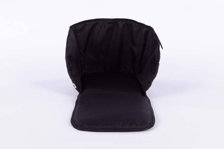 Zestaw Sanki metalowe z oparciem i podnóżkiem + materacyk z odblaskiem - BABY BLUE