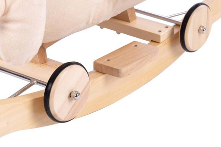 Pluszowy MIŚ z APASZKĄ na biegunach z kółkami z nakładką gumową