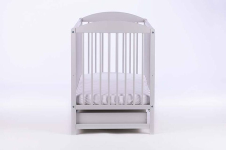 Szare łóżeczko dziecięce PETIT FOX z szufladą z opcją tapczanik - SZARY