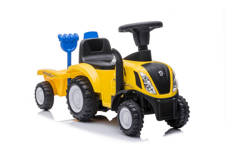 Jeździk / traktor z przyczepą - NEW HOLLAND - ŻÓŁTY + rejestracja