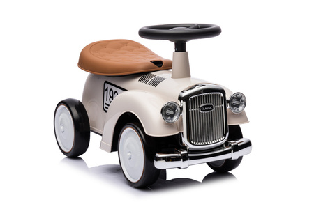 Jeździk RETRO z miękkimi kołami - KREMOWY