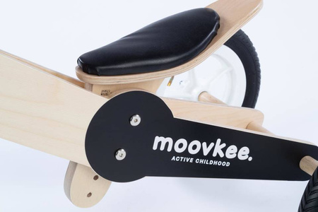 Rowerek trójkołowy/biegowy drewniany JANE 2w1 - NATURAL WOOD & NICE BLACK