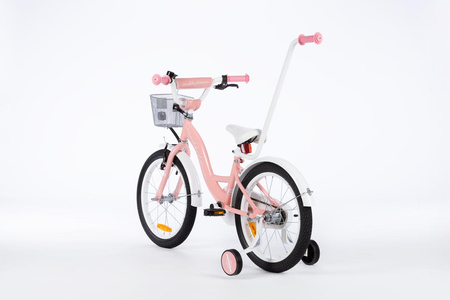 Rower dziecięcy TOMABIKE BMX PLATINUM 18 cali z prowadnikiem - JASNY RÓŻOWY