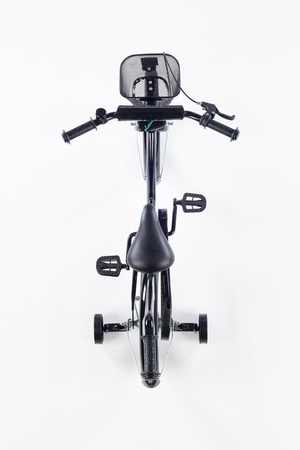 Rower dziecięcy TOMABIKE BMX 16 cali z prowadnikiem PLATINUM XXV - CZARNY / TURKUSOWY