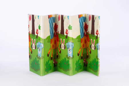 Duża mata piankowa składana - GIRAFFE & ANIMALS - 180x200 cm