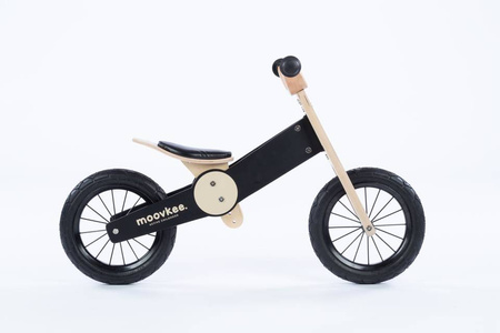 Rowerek biegowy drewniany JACK - NATURAL WOOD & NICE BLACK