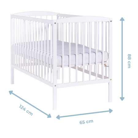 Łóżeczko CLASICO - BIAŁY