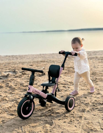 Rowerek trójkołowy/biegowy MIKE 6w1 - SWEET PINK