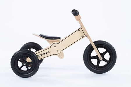 Rowerek trójkołowy/biegowy drewniany JANE 2w1 - NATURAL WOOD