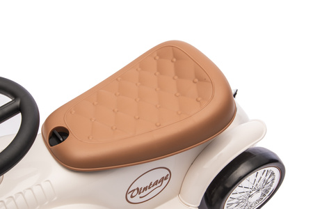 Jeździk RETRO z miękkimi kołami - KREMOWY