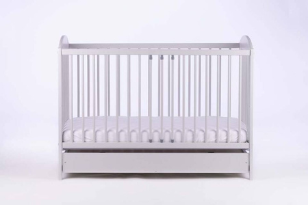 Szare łóżeczko dziecięce PETIT FOX z szufladą z opcją tapczanik - SZARY