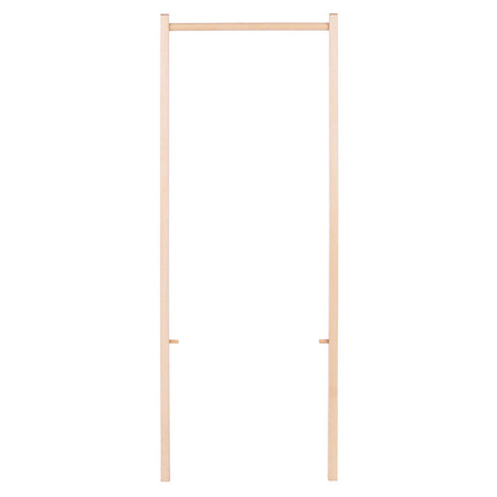 Zestaw Drewniane sanki BUKOWE "Maluch" z oparciem i siedzeniem parcianym + sznurek z uchwytem +popychacz