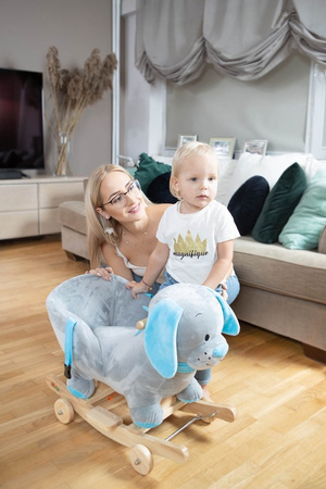 Pluszowa MYSZ na biegunach z kółkami