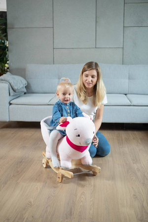 Pluszowa MYSZ na biegunach z kółkami