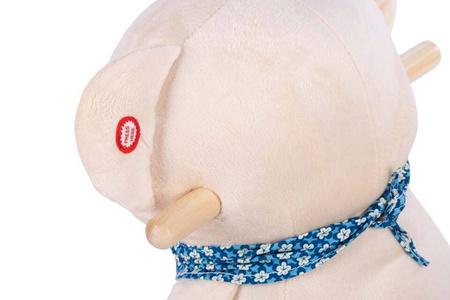 Pluszowy MIŚ z APASZKĄ na biegunach z kółkami z nakładką gumową