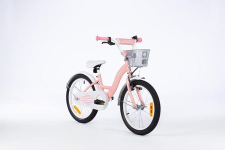 Rower dziecięcy TOMABIKE BMX PLATINUM 18 cali z prowadnikiem - JASNY RÓŻOWY