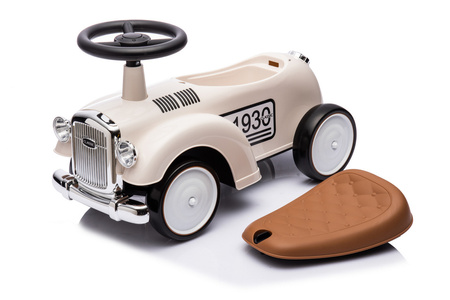 Jeździk RETRO z miękkimi kołami - KREMOWY