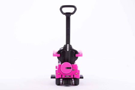 Jeździk z prowadnikiem na gumowych kołach i eko-skórzanym siedzeniem -MERCEDES-BENZ G 350 (licencja) - RÓŻOWY + rejestracja