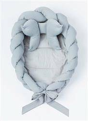 Kokon z warkoczem 2w1 - SZARY