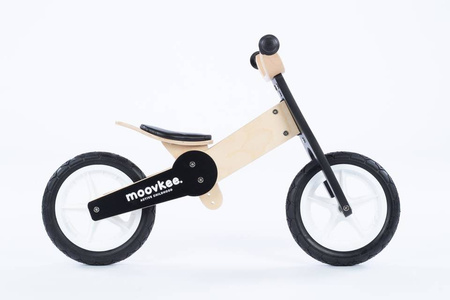 Rowerek trójkołowy/biegowy drewniany JANE 2w1 - NATURAL WOOD & NICE BLACK