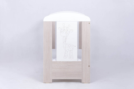 Łóżeczko dziecięce ŻYRAFKA - SANTANA + opuszczany bok