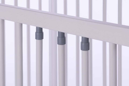 Szare łóżeczko dziecięce PETIT FOX z szufladą z opcją tapczanik - SZARY