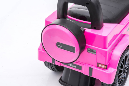 Jeździk z prowadnikiem MERCEDES-BENZ G 350 (licencja) - RÓŻOWY + rejestracja