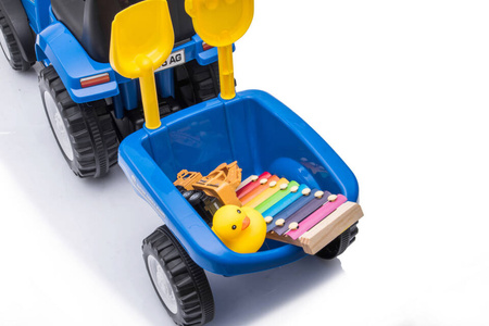 Jeździk / traktor z przyczepą - NEW HOLLAND - ŻÓŁTY + rejestracja