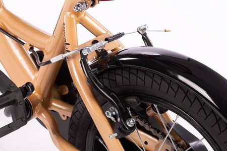 Rower dziecięcy PLATINUM XXIV 14 cali z prowadnikiem PLUS - ZŁOTY