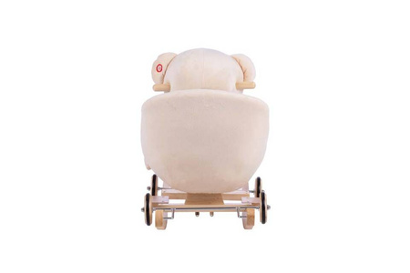 Pluszowy MIŚ z APASZKĄ na biegunach z kółkami z nakładką gumową