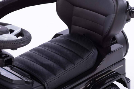 Jeździk z prowadnikiem na gumowych kołach i eko-skórzanym siedzeniem -MERCEDES-BENZ G 350 (licencja) - RÓŻOWY + rejestracja