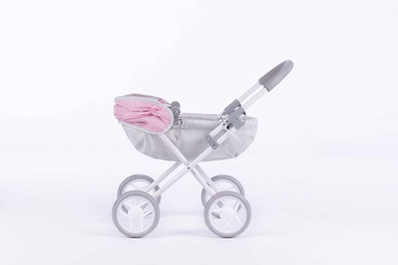Wózek głęboki dla lalek SUSIE - SWEET PINK and GREY