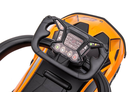 Jeździk z prowadnikiem LAMBORGINI (na licencji) gumowe koła - BIAŁY + rejestracja