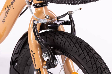 Rower dziecięcy PLATINUM XXIV 14 cali z prowadnikiem PLUS - ZŁOTY