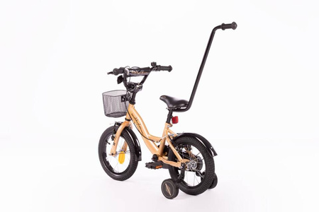 Rower dziecięcy PLATINUM XXIV 14 cali z prowadnikiem PLUS - ZŁOTY