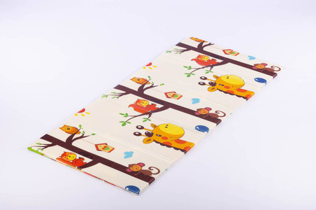 Duża mata piankowa składana - GIRAFFE & ANIMALS - 180x200 cm