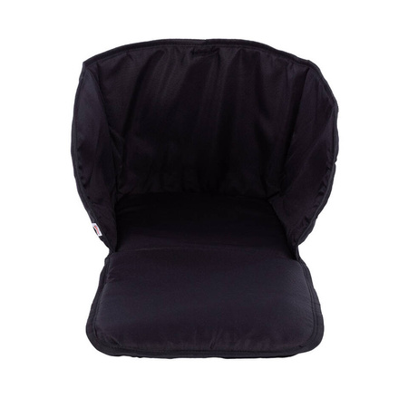 Zestaw Drewniane sanki BUKOWE "Maluch" z oparciem i siedzeniem parcianym + sznurek z uchwytem + czarny materacyk