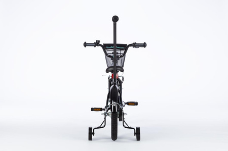 Rower dziecięcy TOMABIKE BMX 16 cali z prowadnikiem PLATINUM XXV - CZARNY / TURKUSOWY