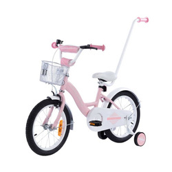 Rower dziecięcy TOMABIKE XXIV BMX 16 cali z prowadnikiem PLATINUM - JASNY RÓŻOWY
