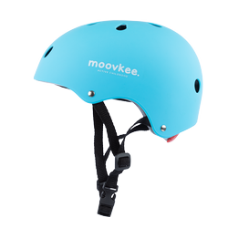 Kask rowerowy dziecięcy MOOVKEE. - JASNY NIEBIESKI