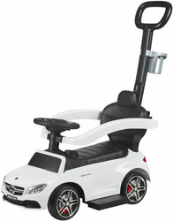 Jeździk z prowadnikiem - Mercedes C63 - BIAŁY + rejestracja