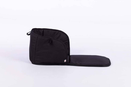 Zestaw Sanki Polskie metalowe z ponóżkami oraz oparciem i popychaczem - BABY BLUE + materacyk czarny z ODBLASKIEM