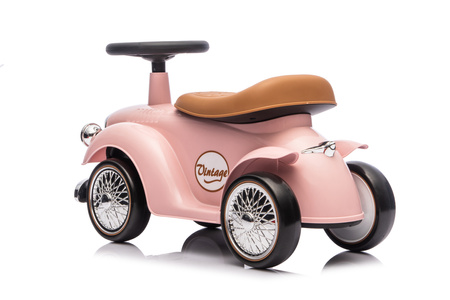 Jeździk RETRO z miękkimi kołami - RÓŻOWY