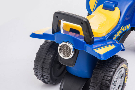 Jeździk QUAD - GOODYEAR - ŻÓŁTY / NIEBIESKI + rejestracja