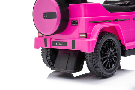 Jeździk z prowadnikiem MERCEDES-BENZ G 350 (licencja) - RÓŻOWY + rejestracja