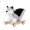 Pluszowy HUSKY na biegunach z kółkami gumowymi
