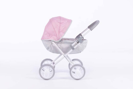 Wózek głęboki dla lalek SUSIE - SWEET PINK and GREY
