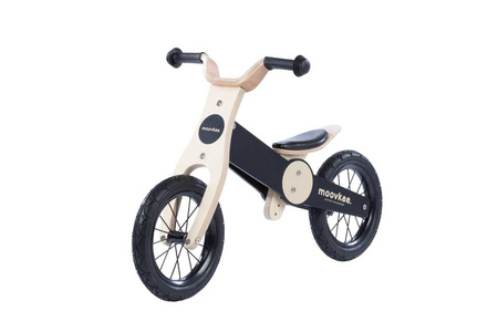 Rowerek biegowy drewniany JACK - NATURAL WOOD & NICE BLACK