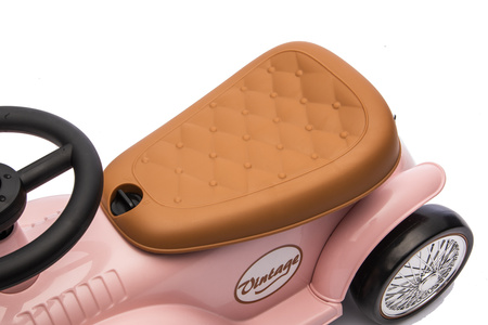 Jeździk RETRO z miękkimi kołami - RÓŻOWY